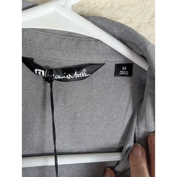 NEW Travis Mathew Polo Shirt Womens Medium Gray Pure Coto Performance Stretch - Picture 14 of 16